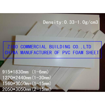 Folha de espuma de PVC (logo imprimível em filme PE)